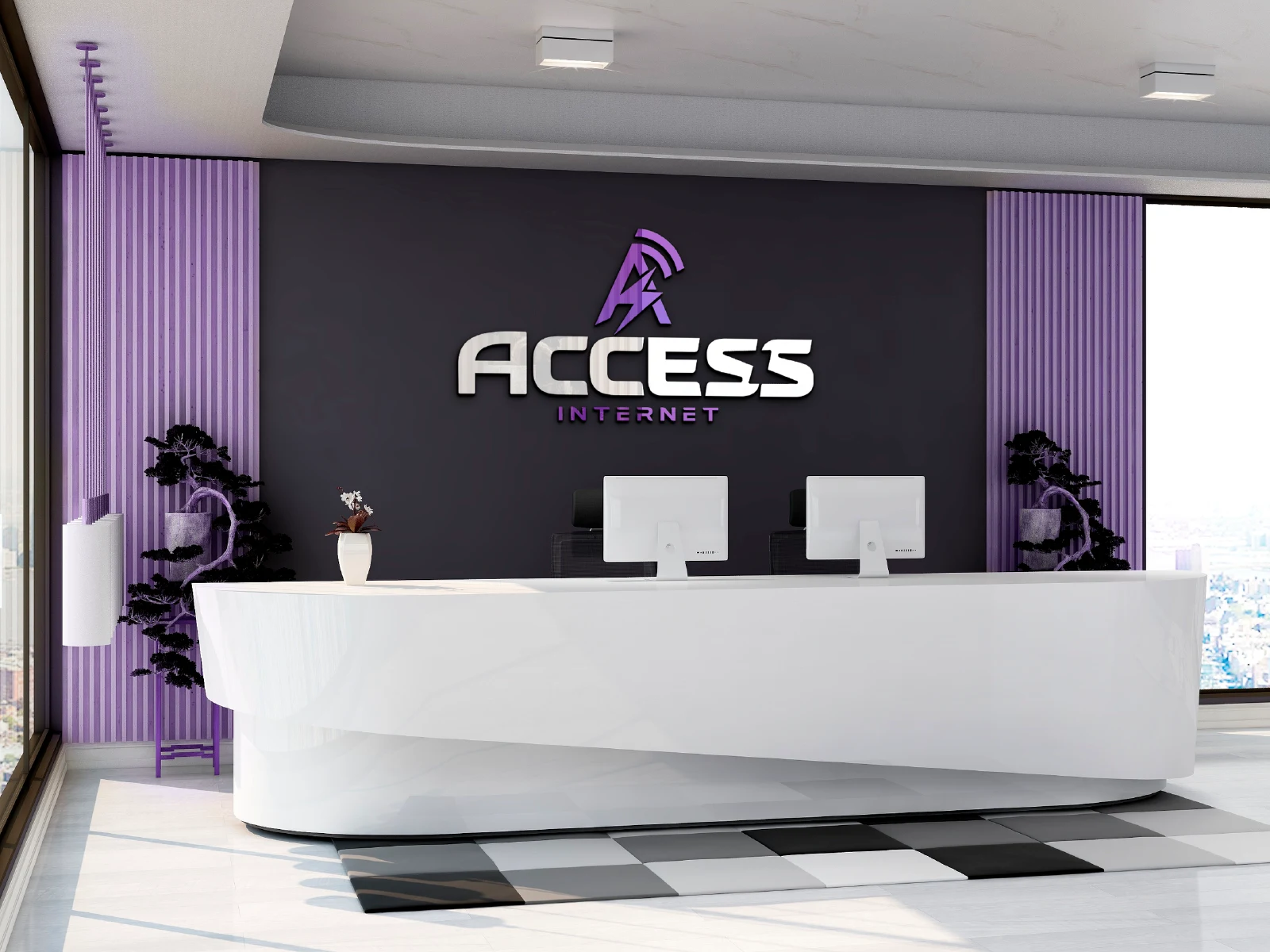 Aplicação da identidade ACCESS Internet em recepção